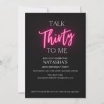 Talk 30 To Me 30th Birthday Party Invitation