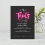 Talk 30 To Me 30th Birthday Party Invitation