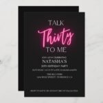 Talk 30 To Me 30th Birthday Party Invitation