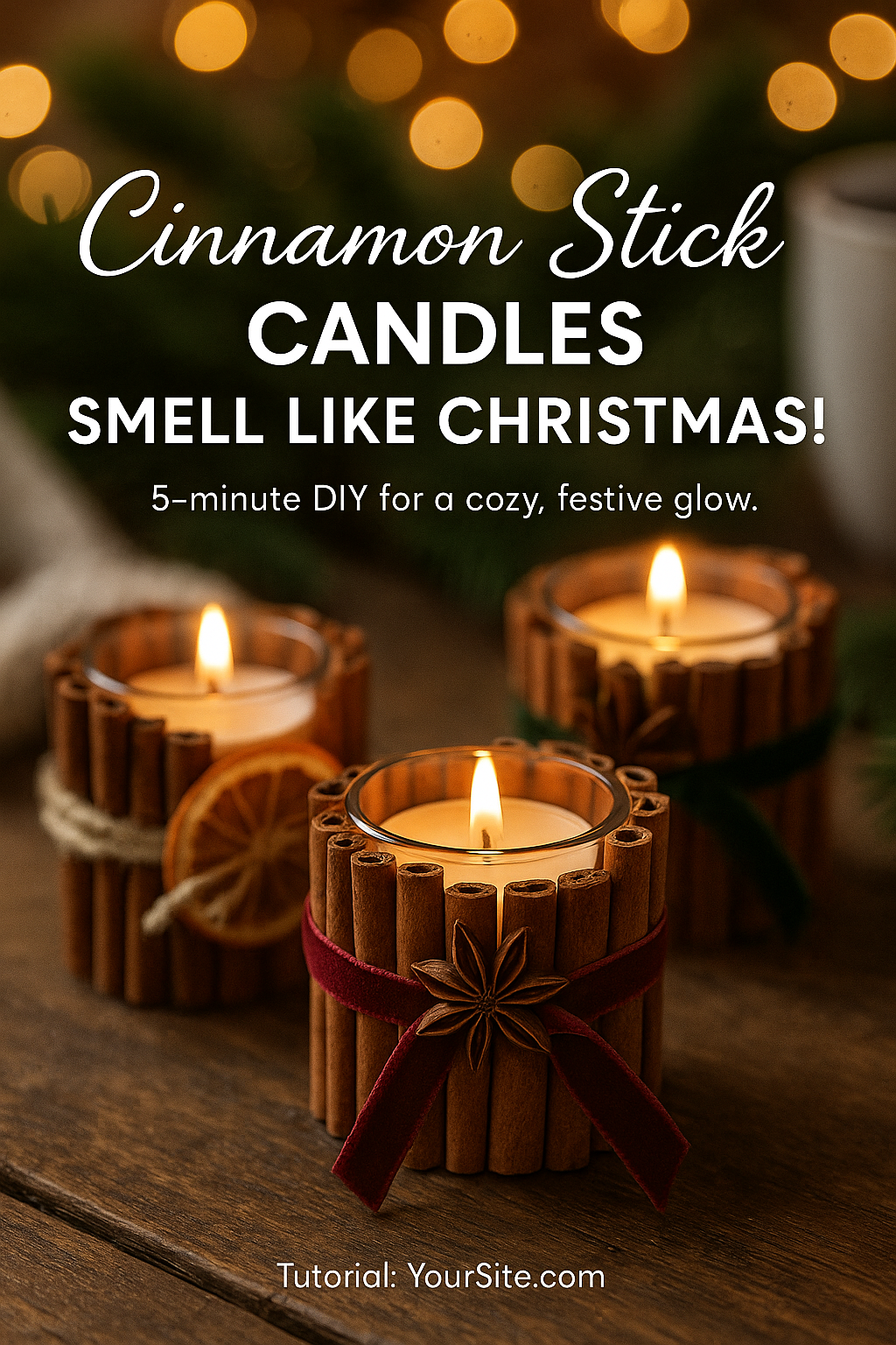 Simple, aromatic votive holders that smell like Christmas and look like a million bucks.